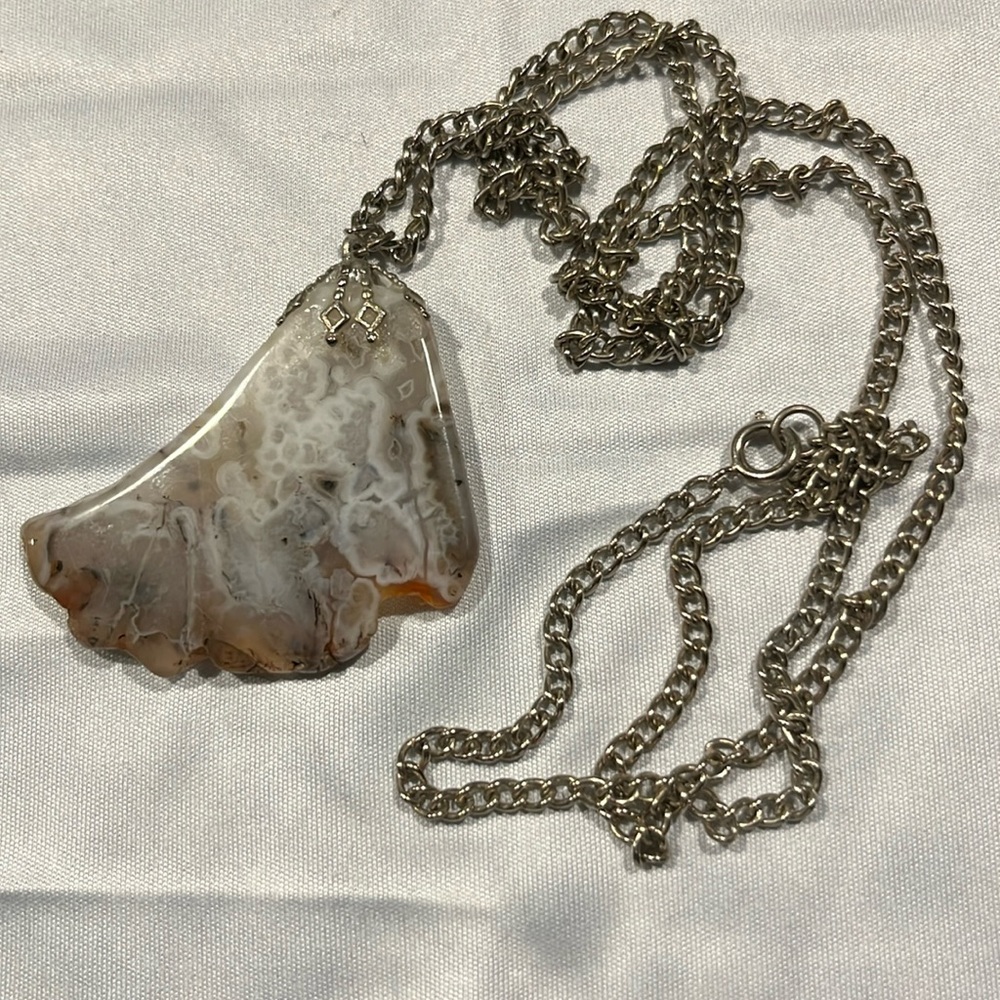 Lake Charlevoix Polished Stone Necklace